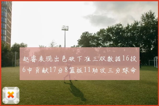 赵睿表现出色砍下准三双数据16投6中贡献17分8篮板11助攻三分球命中率高达385